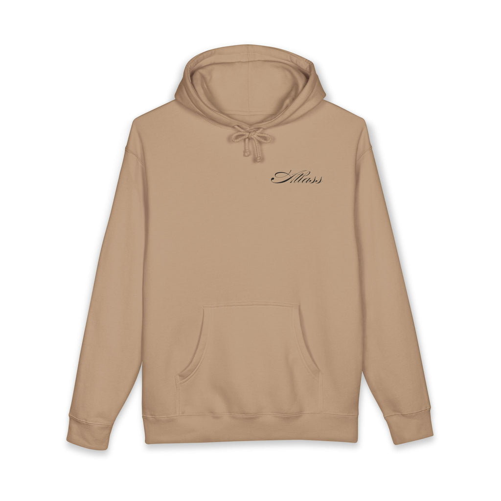 AS Globe Logo Hoodie — Minimal White Pullover with Script - Atlass