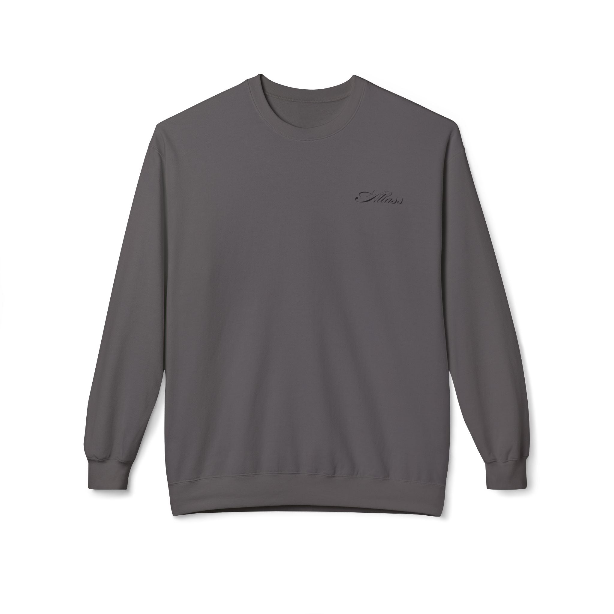Crewneck Sweatshirt — Minimal White Script Chest Logo - Atlass