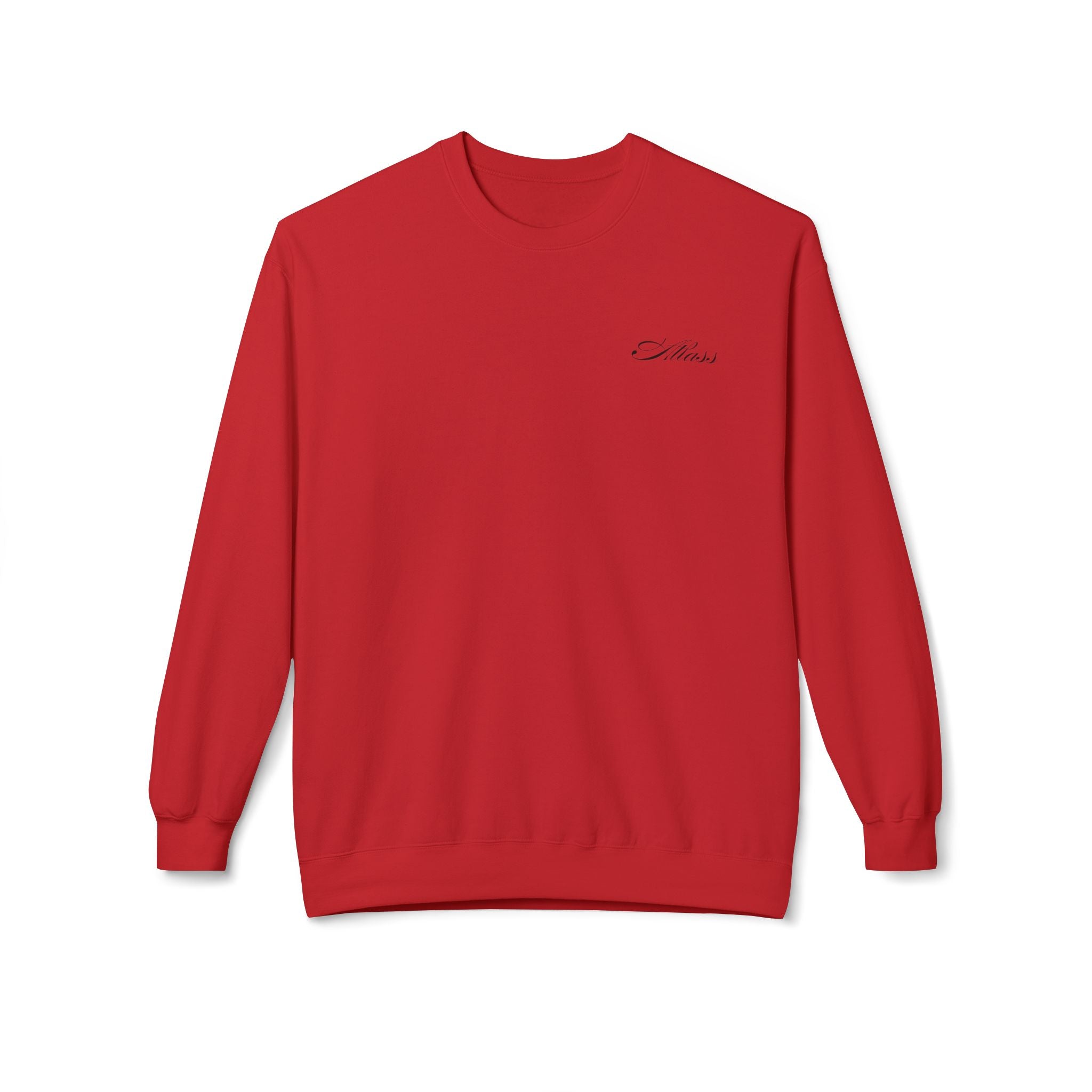 Crewneck Sweatshirt — Minimal White Script Chest Logo - Atlass