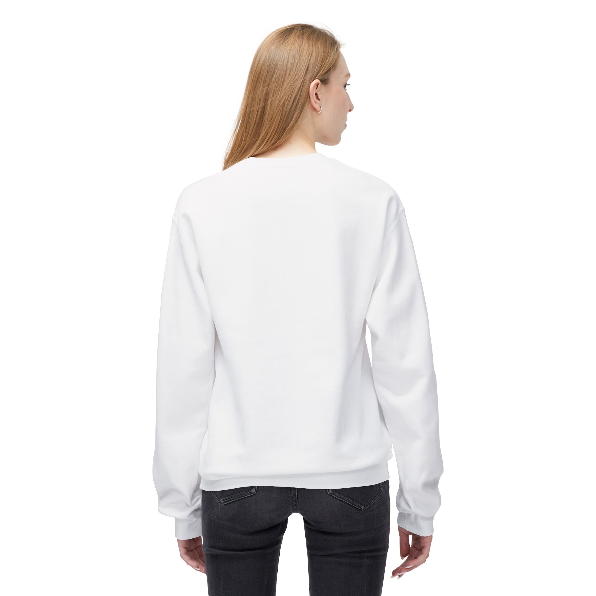 Crewneck Sweatshirt — Minimal White Script Chest Logo - Atlass