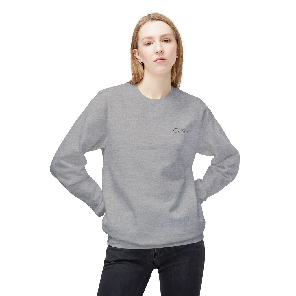 Crewneck Sweatshirt — Minimal White Script Chest Logo - Atlass
