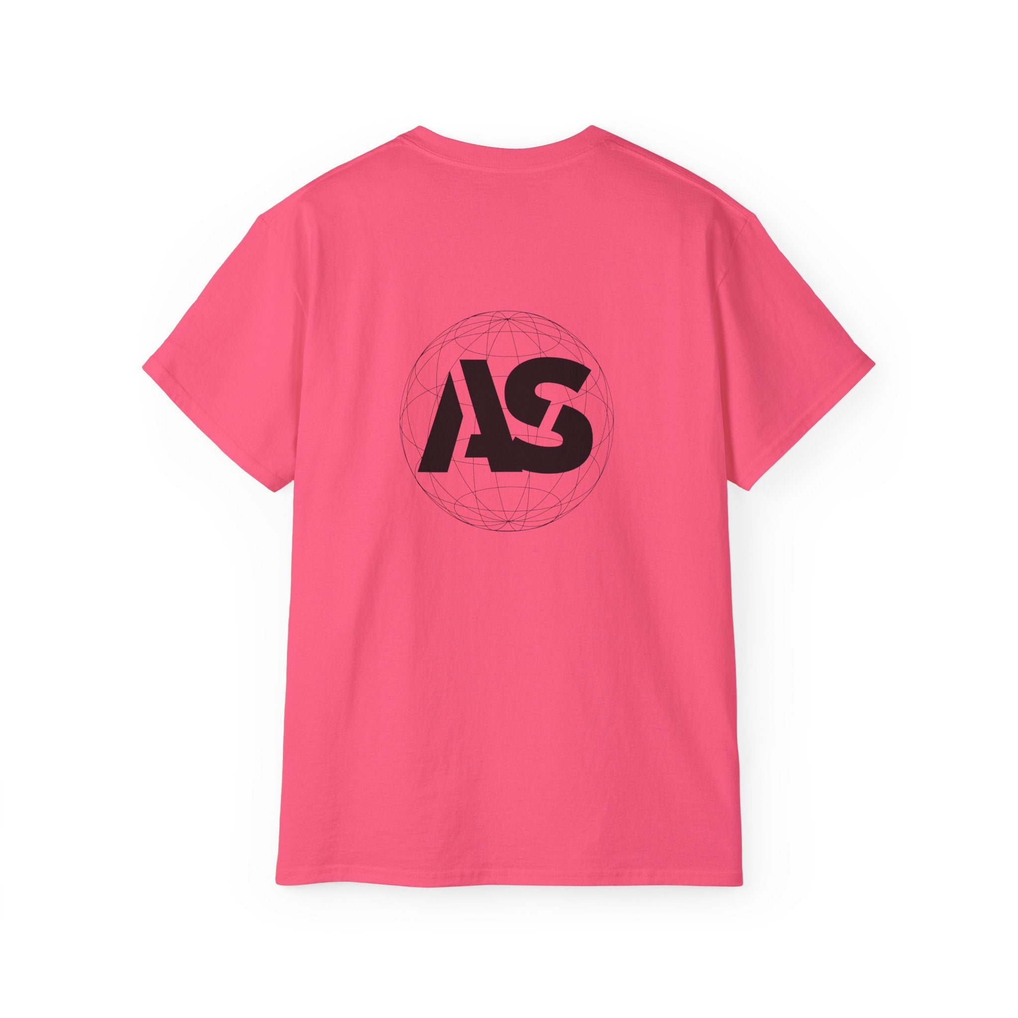 AS Logo White Cotton Tee — Minimal Back Graphic with Script Chest - Atlass