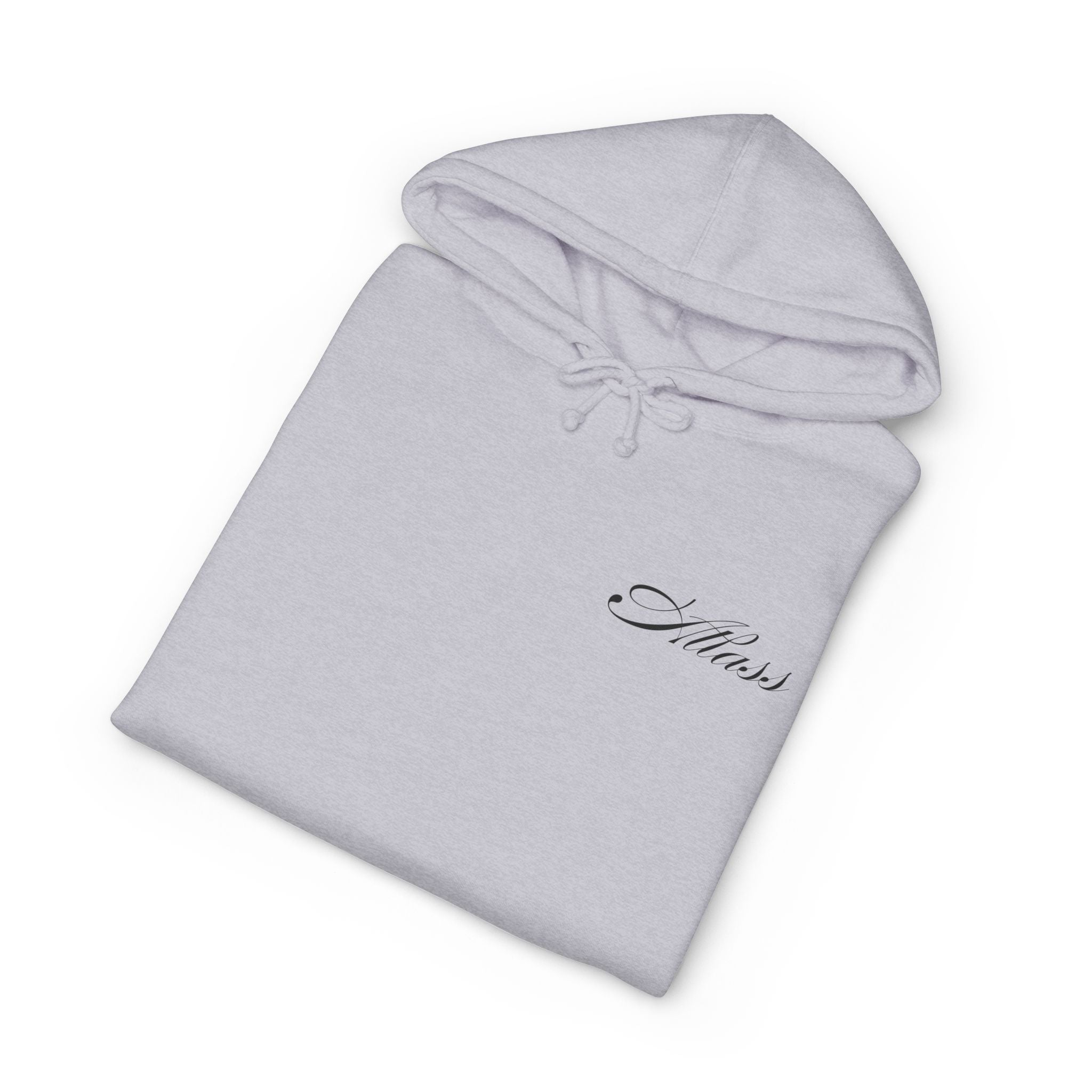 AS Globe Logo Hoodie — Minimal White Pullover with Script - Atlass