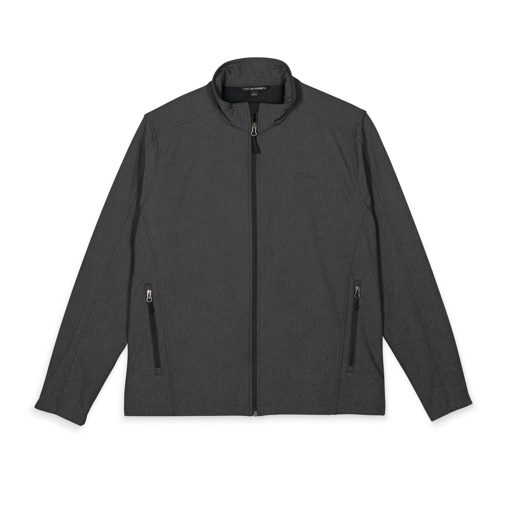 Men's Embroidered Soft Shell Jacket — Lightweight Windproof Work & Outdoor Coat - Atlass