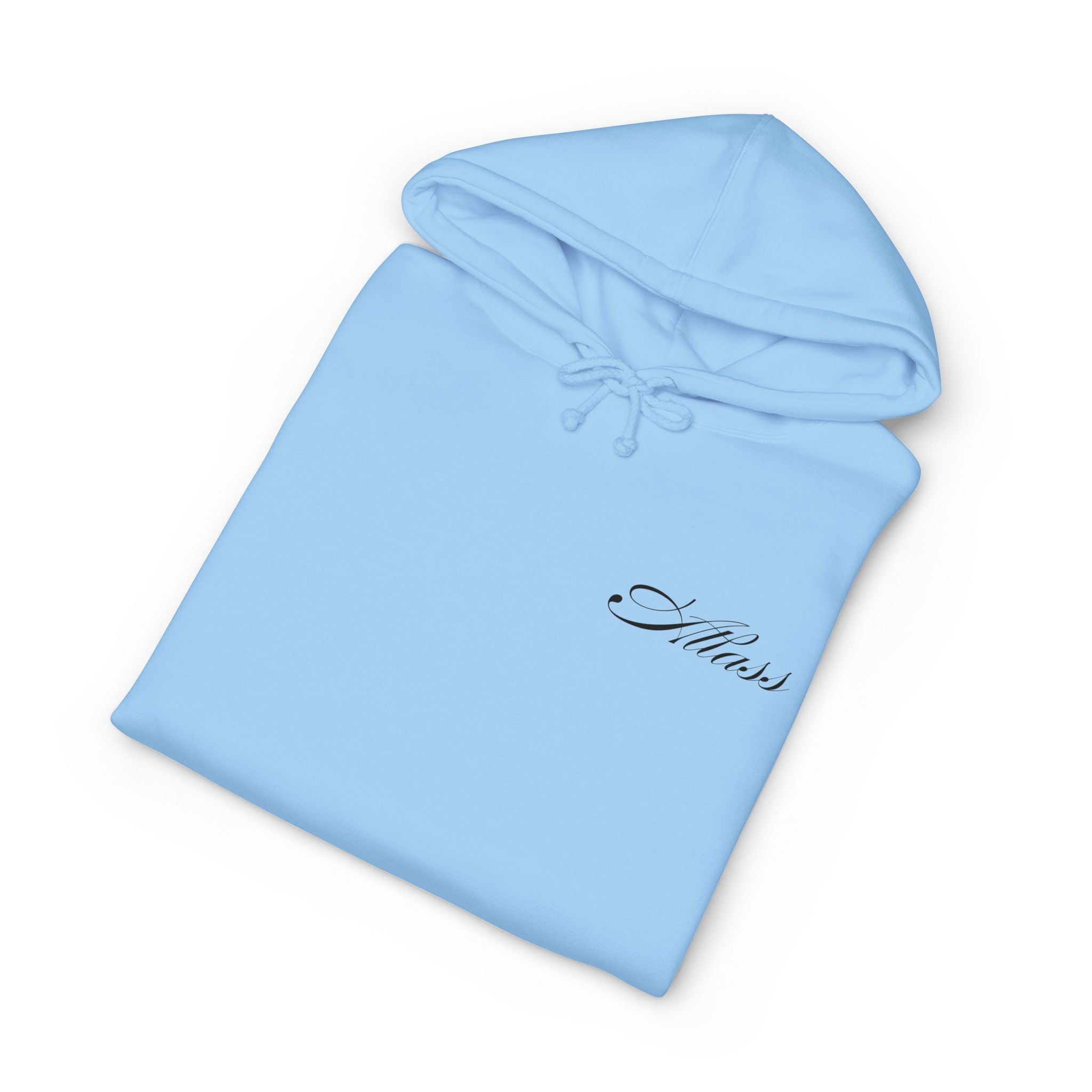 AS Globe Logo Hoodie — Minimal White Pullover with Script - Atlass