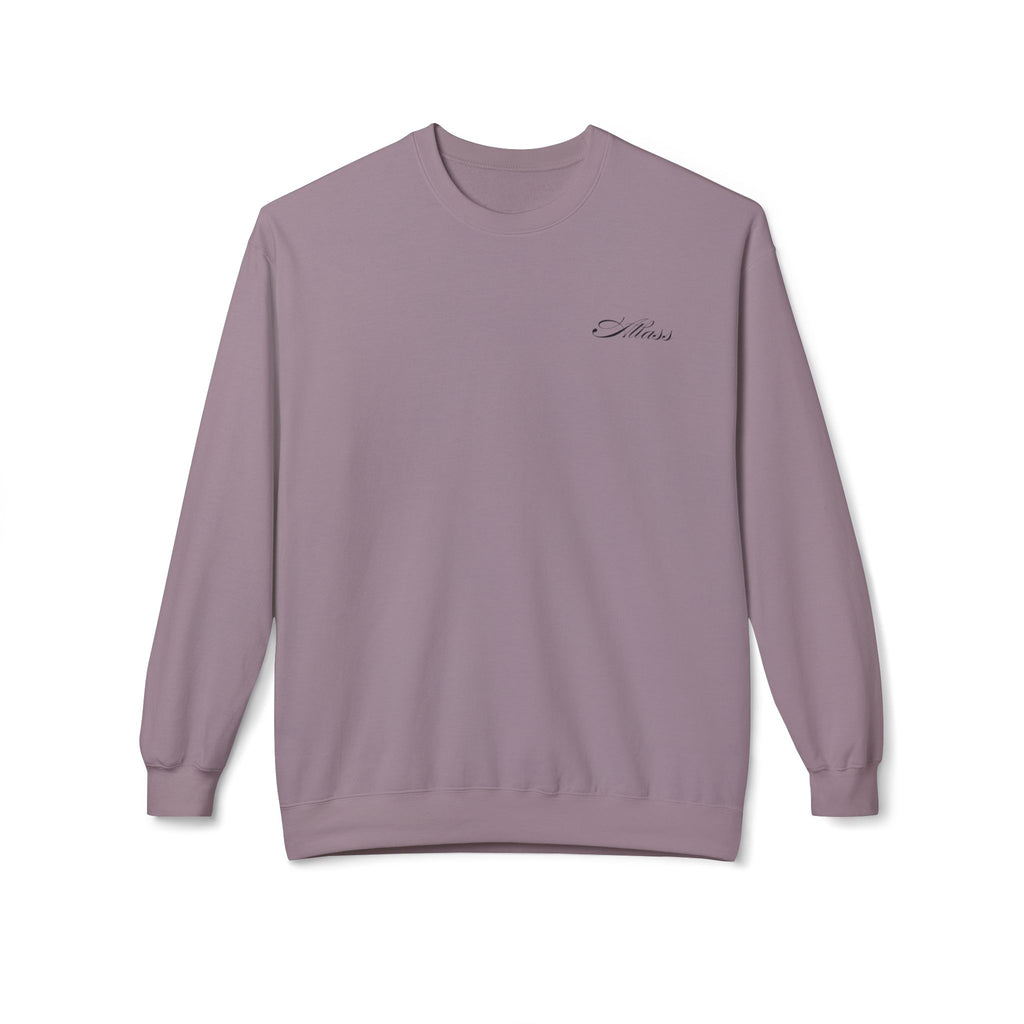 Crewneck Sweatshirt — Minimal White Script Chest Logo - Atlass