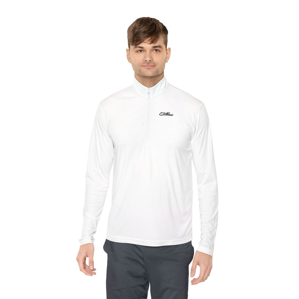 Quarter - Zip Pullover with Globe AS Logo vs— Minimalist Athletic Pullover - Atlass