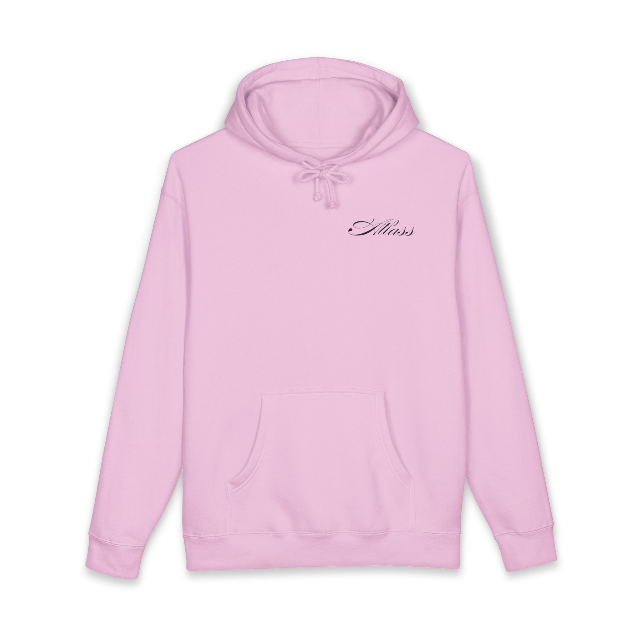 AS Globe Logo Hoodie — Minimal White Pullover with Script - Atlass