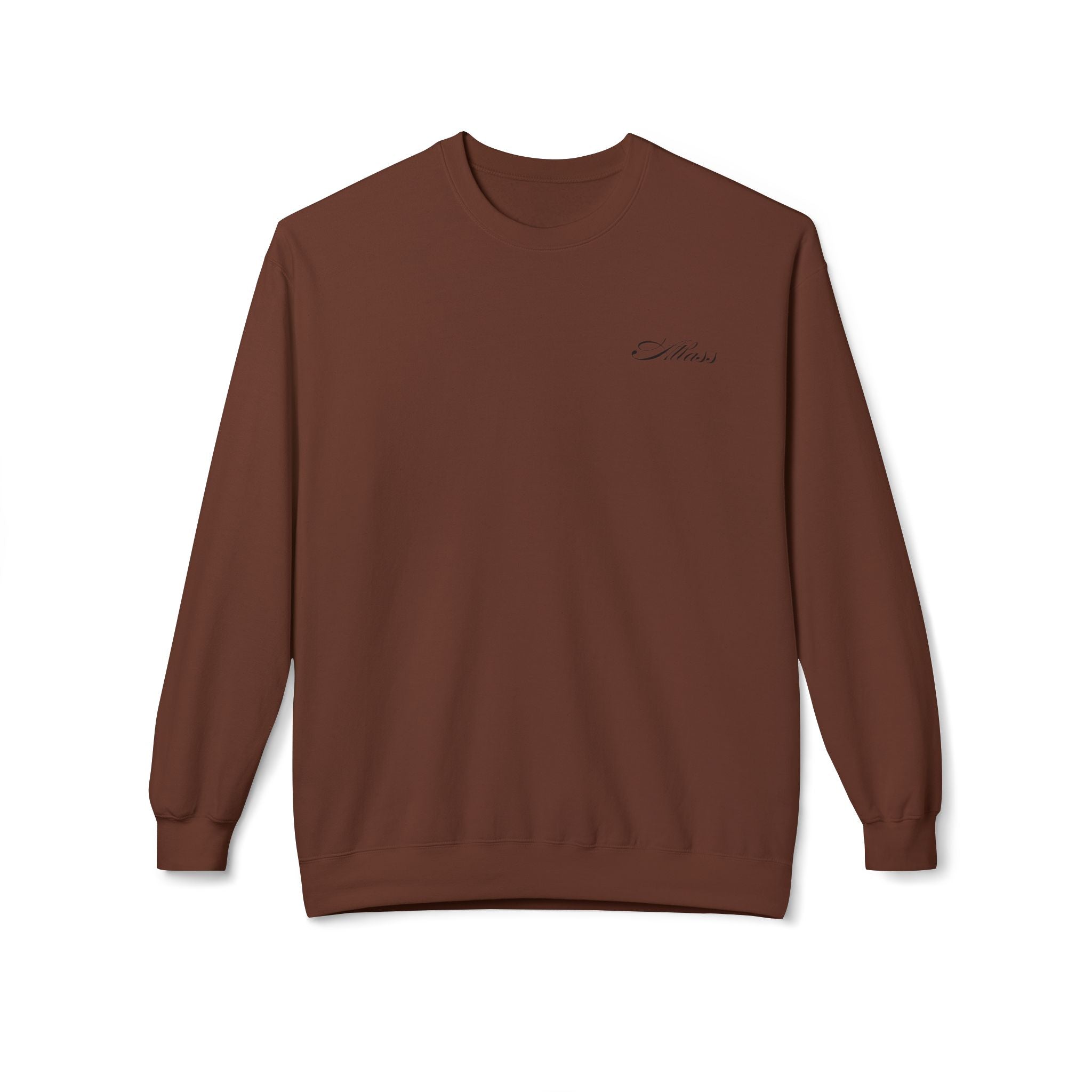 Crewneck Sweatshirt — Minimal White Script Chest Logo - Atlass