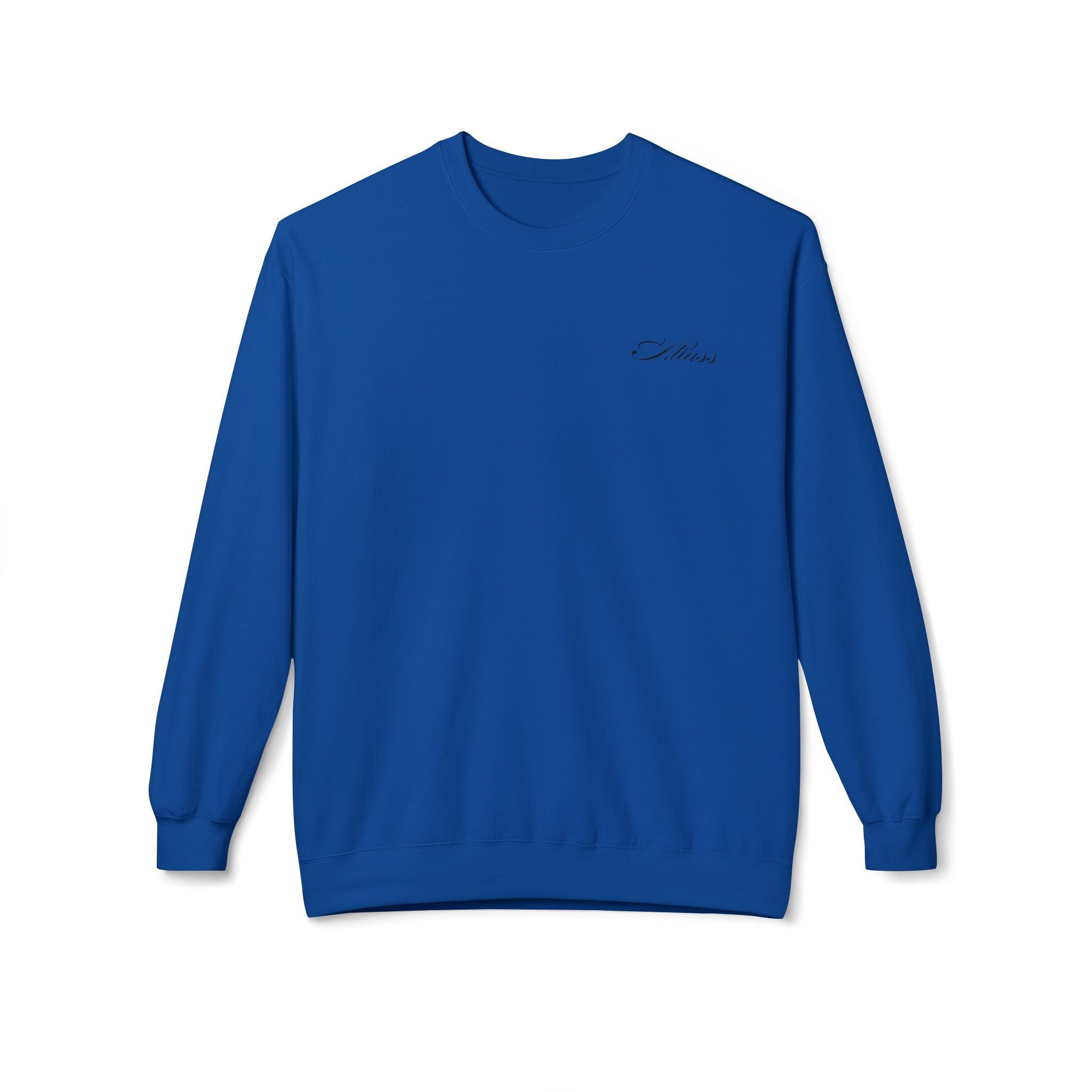 Crewneck Sweatshirt — Minimal White Script Chest Logo - Atlass