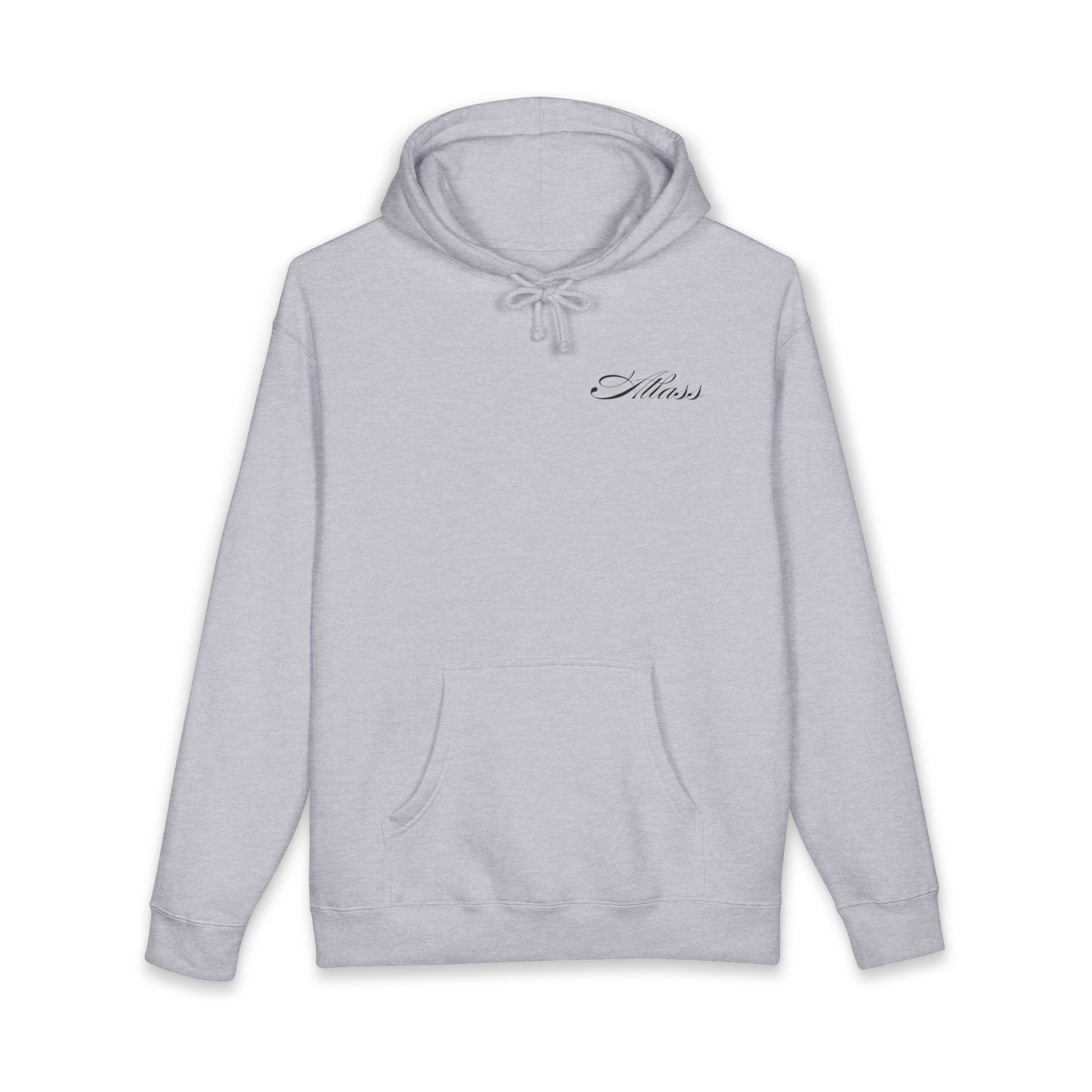 AS Globe Logo Hoodie — Minimal White Pullover with Script - Atlass